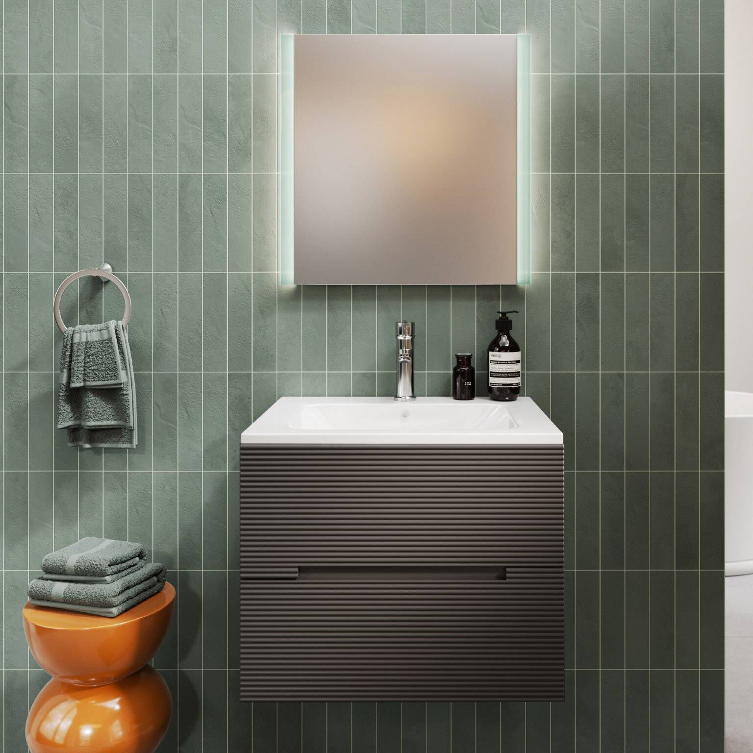 Vanity Lutecia 60 X 48 X 48 Cm Color Gris Oxford,,hi-res image number null