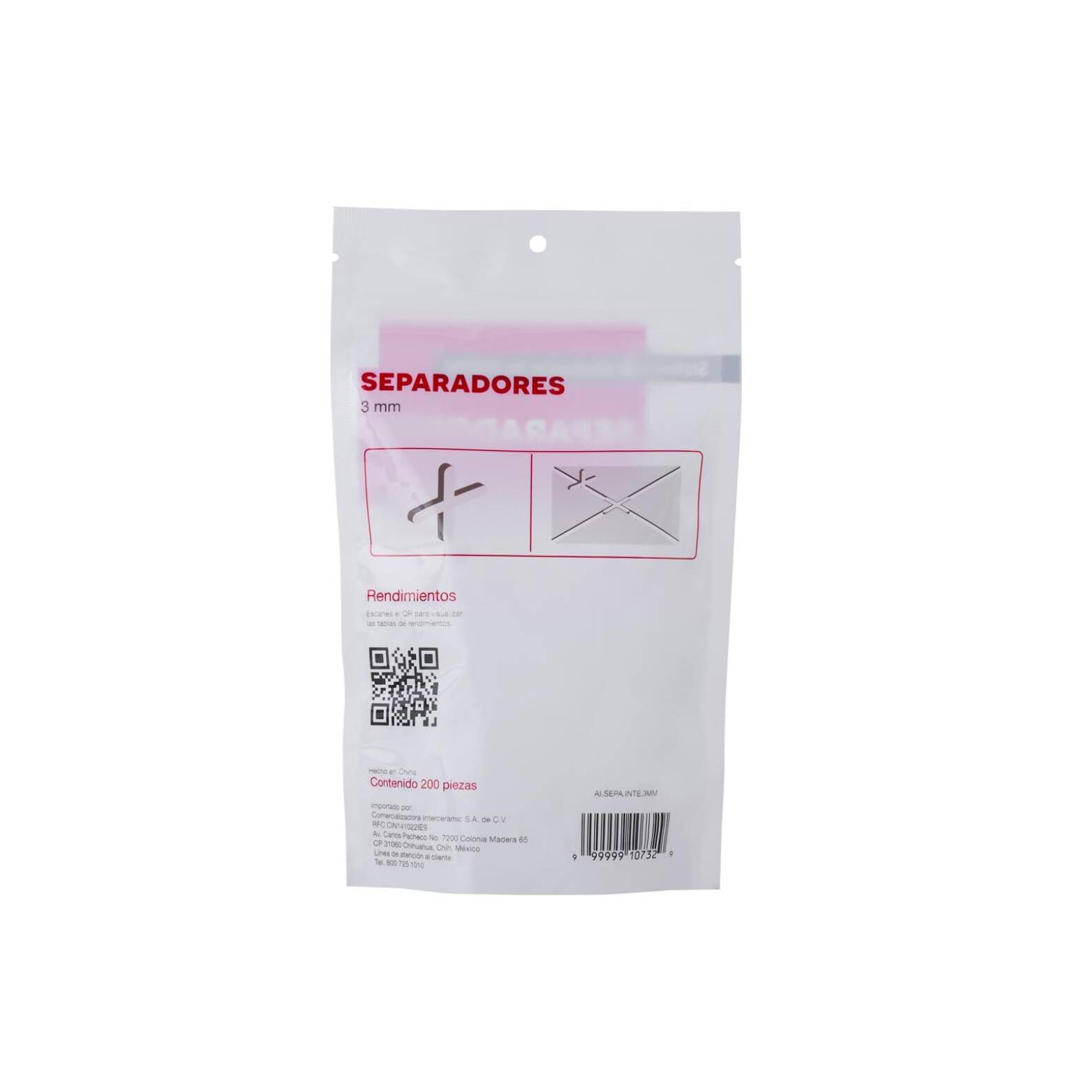 Separador 3 mm 200 pza,,hi-res image number null