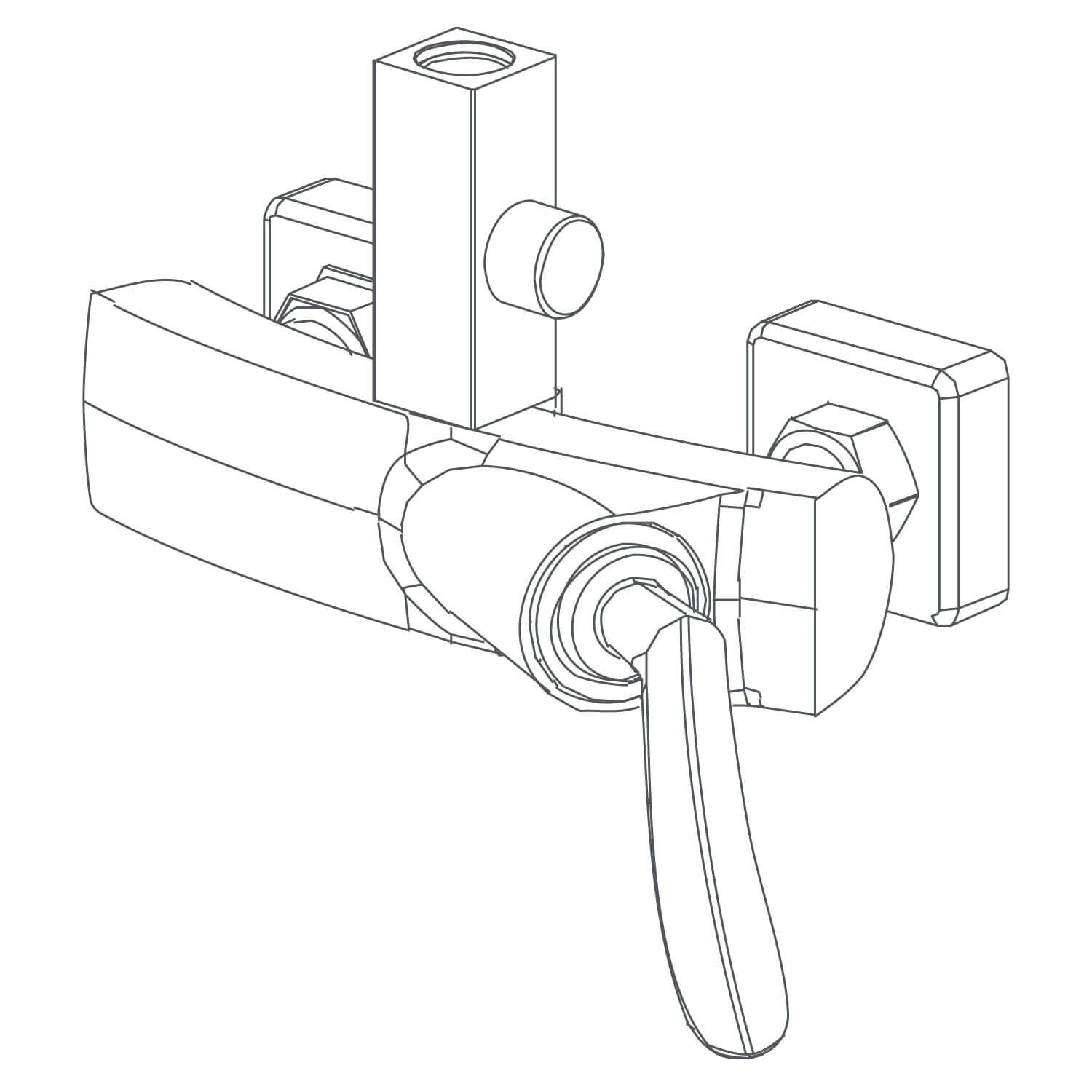 Valvula Dublin Completa Para Regadera De Muro Cromo Pulido,,hi-res image number null