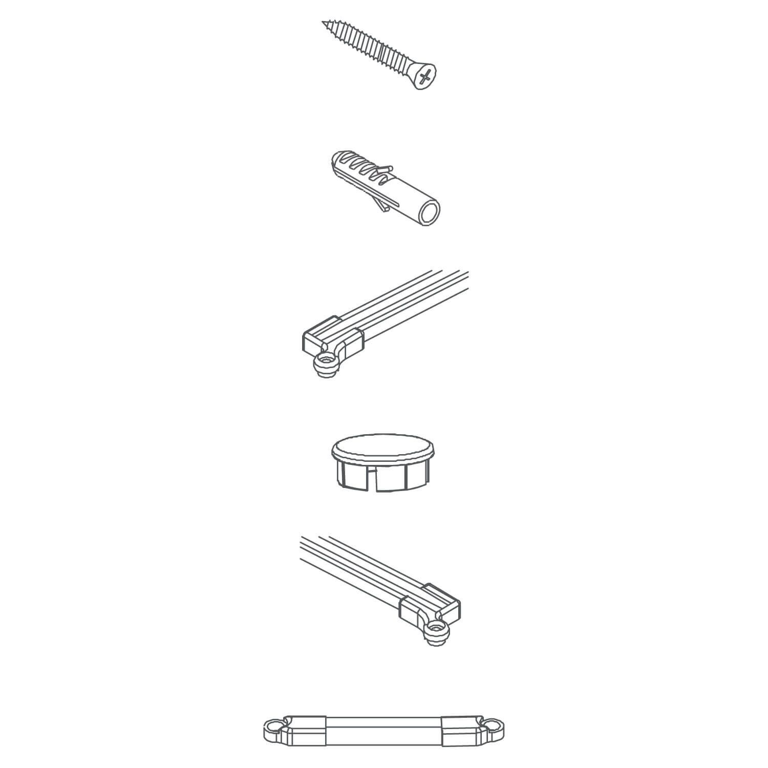 Soporte Alcala Pro Para Riel Inferior Sellador Unico,,hi-res image number null