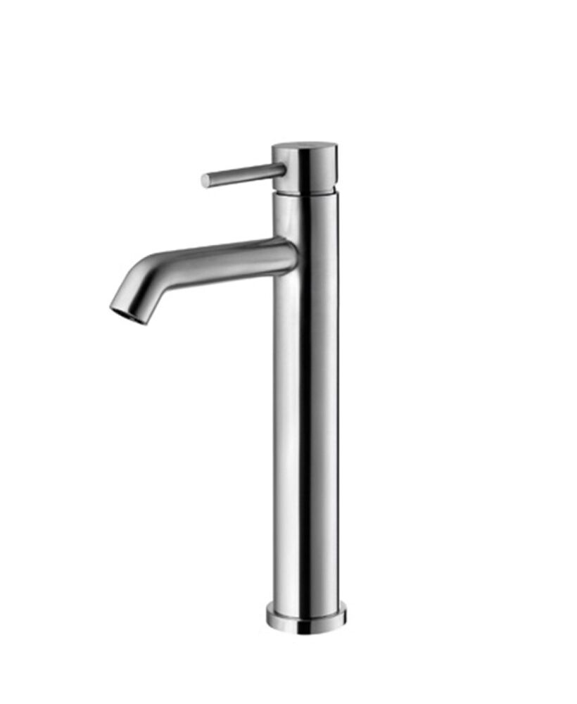 Llave Oslo Monomando Alta Acero Inoxidable Interceramic