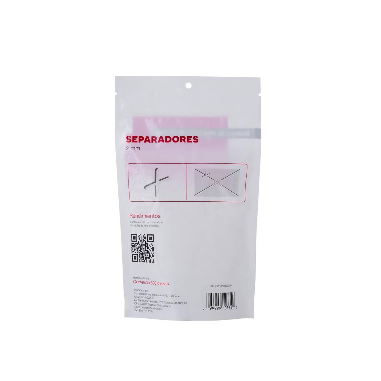 Separador 2 mm 300 pza,,hi-res image number null