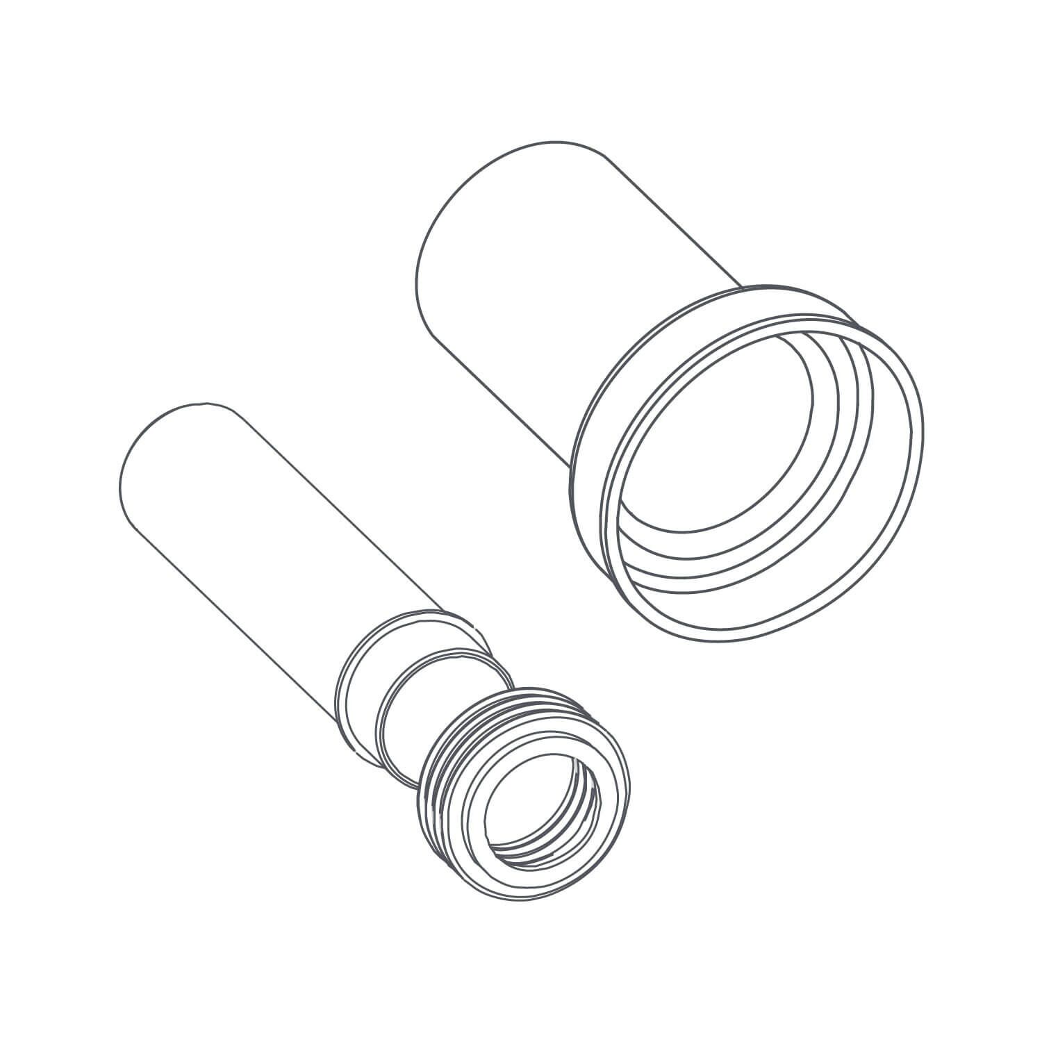 Tubo San Marino Recto De Entrada Y Tubo De Salida Para Taza Unico,,hi-res image number null