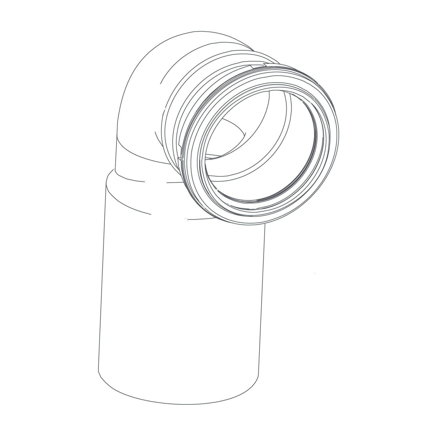 Codo San Marino De Descarga Con Abrazaderas Unico,,hi-res image number null