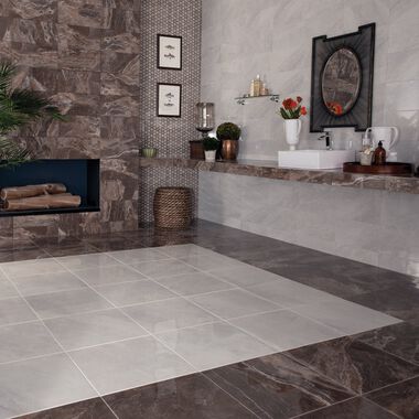Baño Vesubio Blanco con Negro