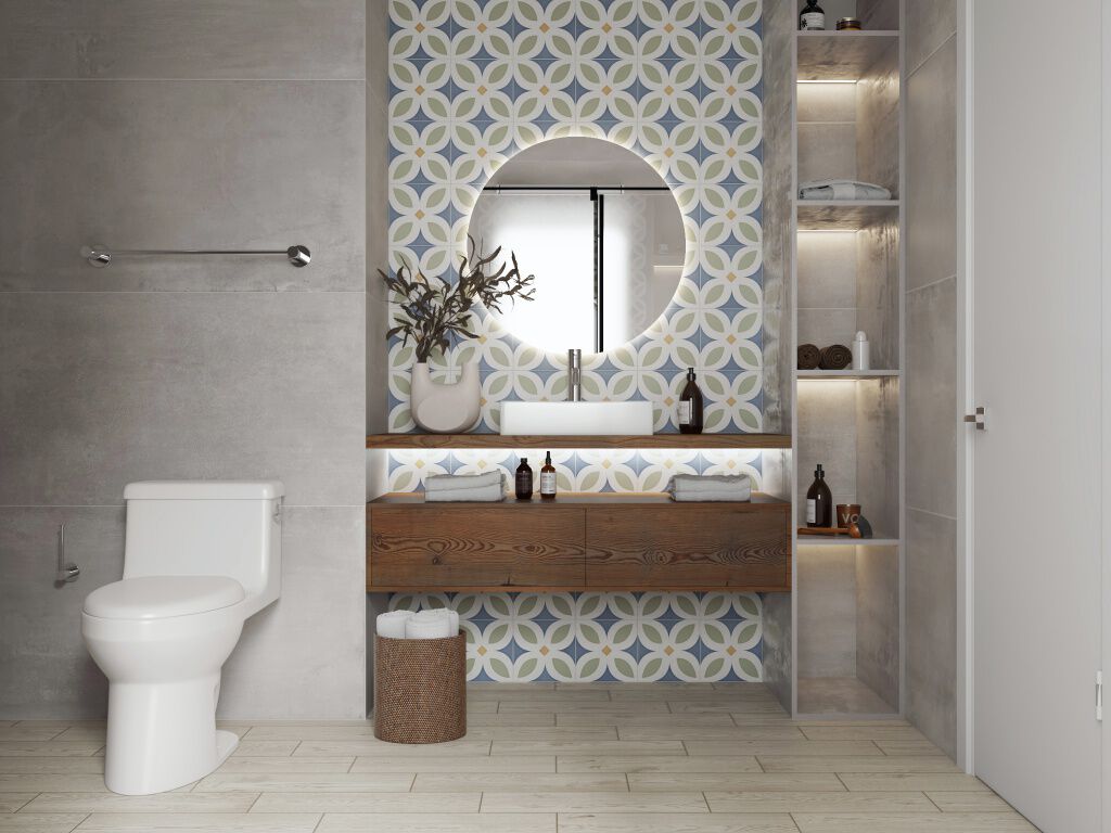 Baño Bloom Azul con Gris,,hi-res