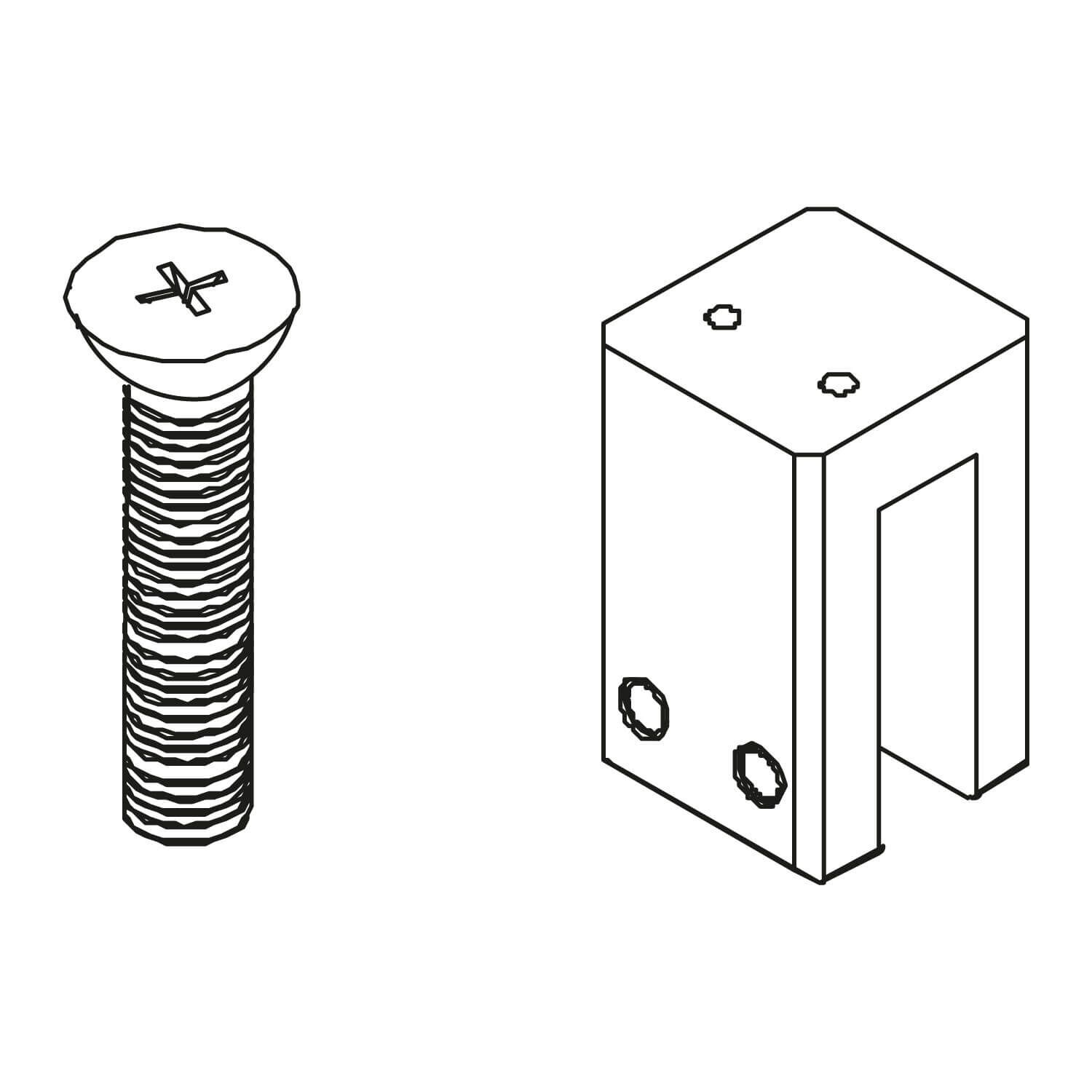 Abrazadera Bernau De Cristales Laterales Fijos Unico,,hi-res image number null