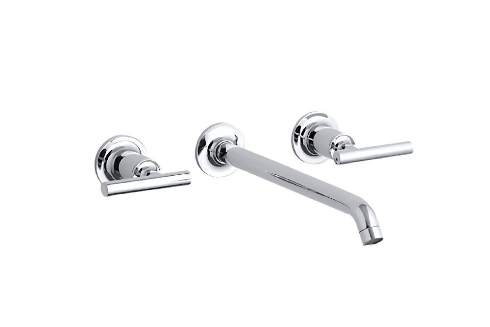 Llave de muro duomando para lavabo línea Purist en cromo pulido,,hi-res
