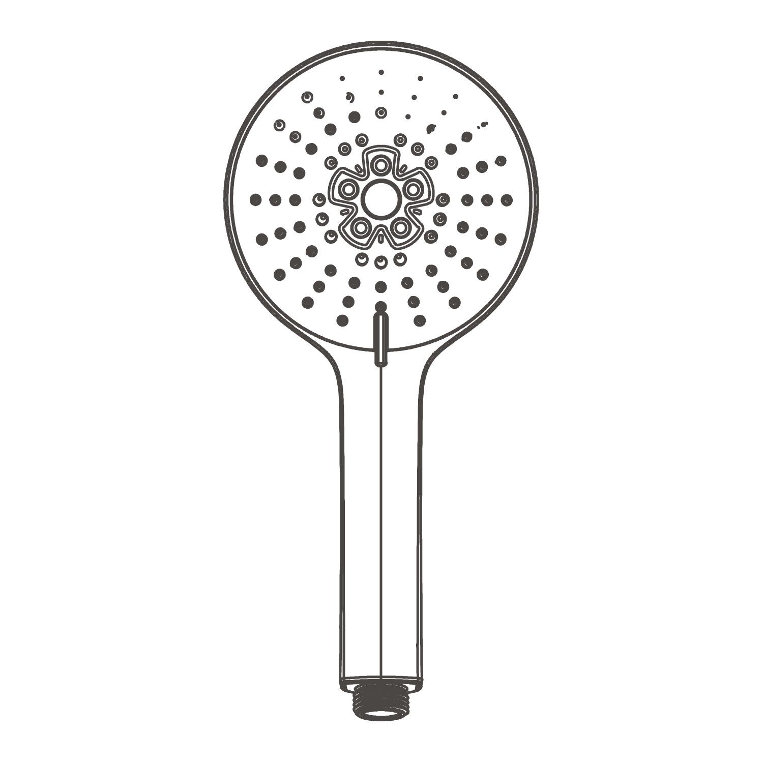 Regadera Marbella De Mano Para Regadera De Muro Cromo Pulido,,hi-res image number null