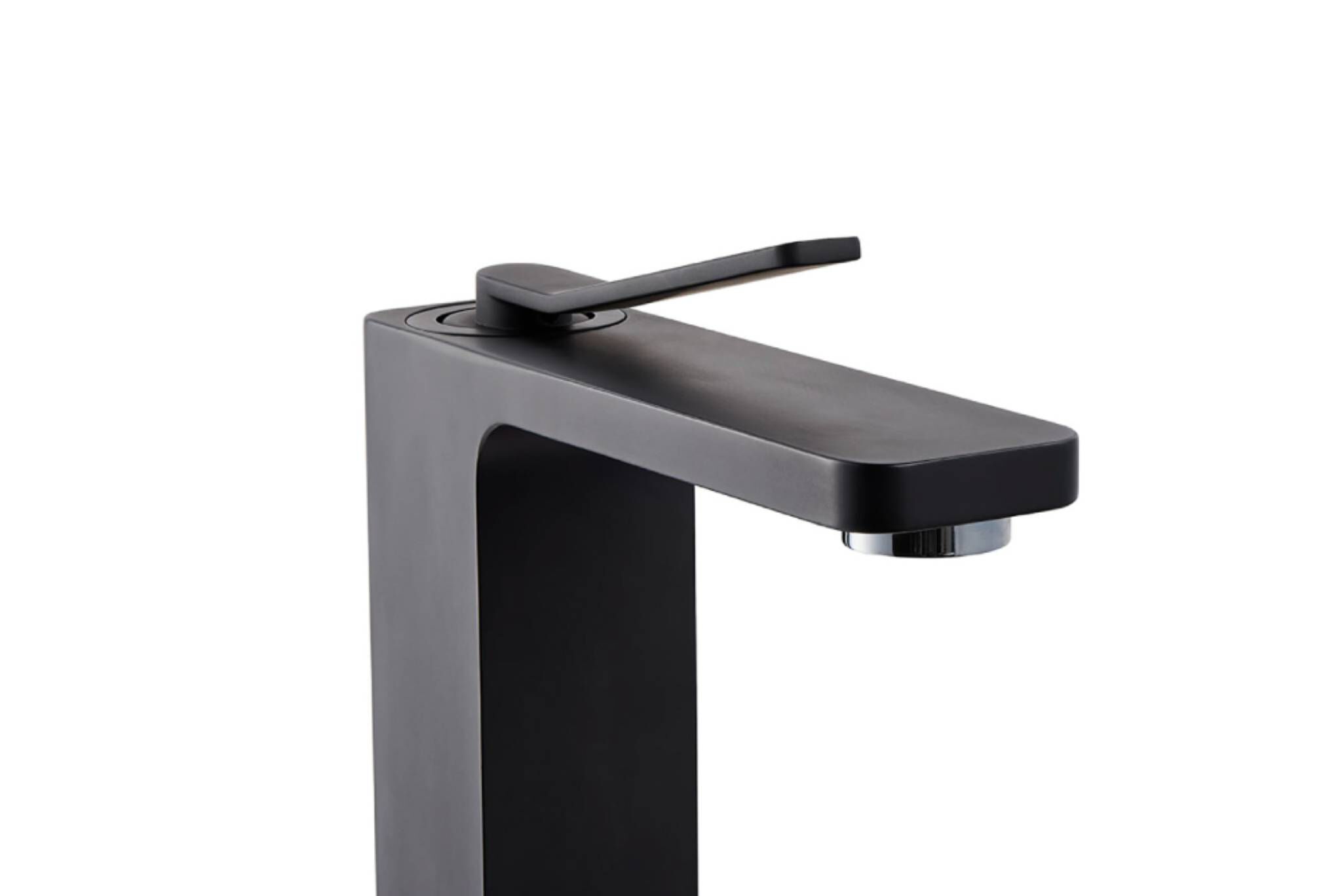 Llave Para Lavabo Siena Monomando Alta Negro Mate Interceramic
