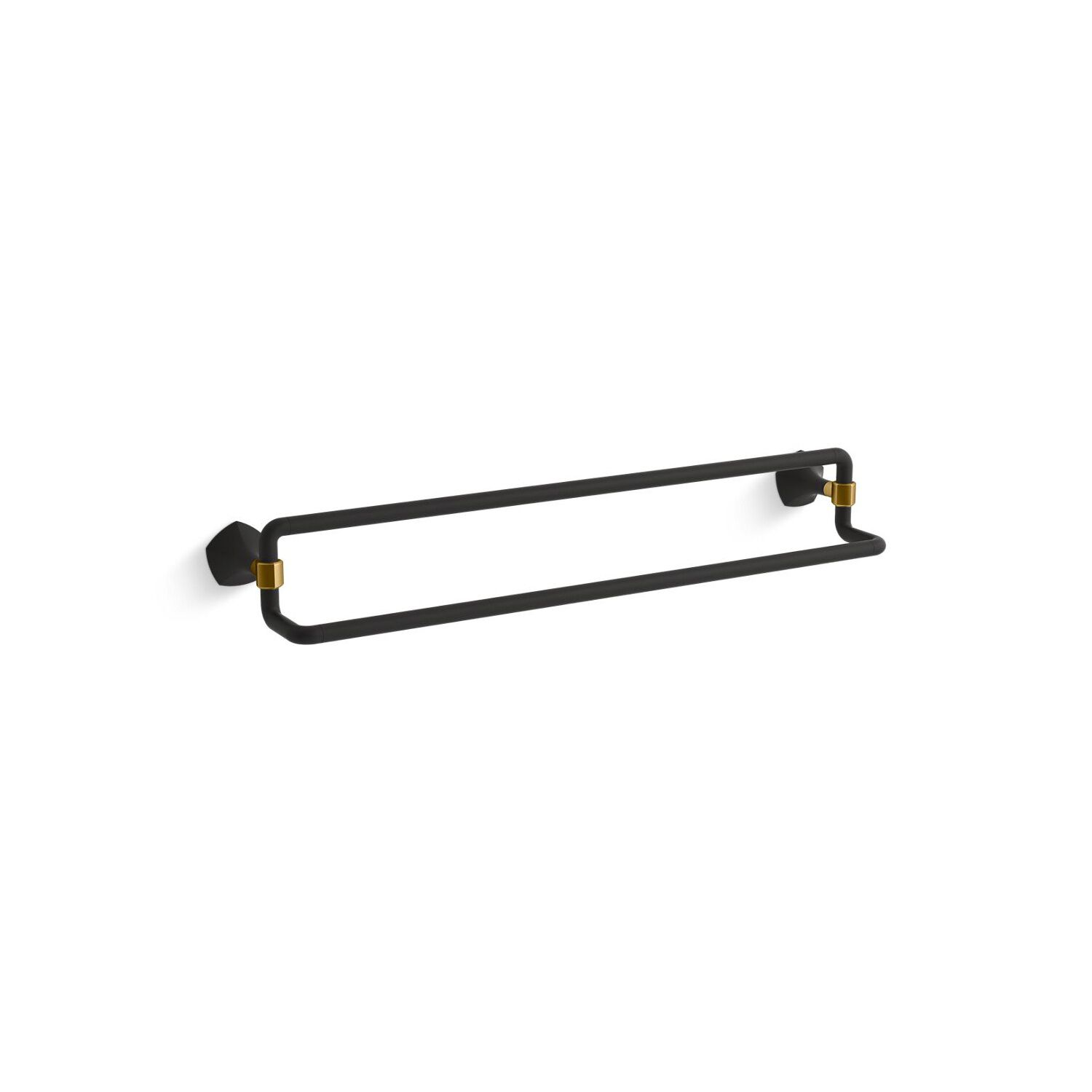 Toallero doble de 24 pulgadas linea Occasion negro con dorado,,hi-res image number null
